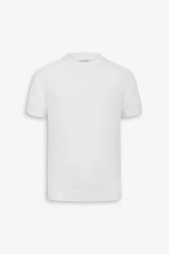 Cream woven knit t-shirt