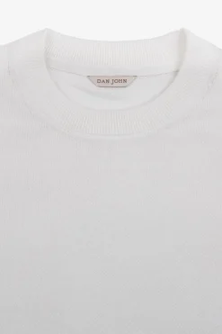 Cream woven knit t-shirt