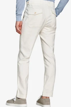 Cream woven trousers