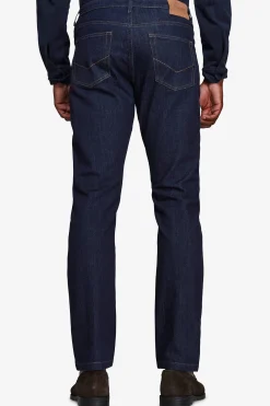 Dark blue denim trousers