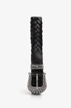 Dark brown braided belt