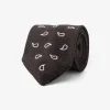 Dark brown cashmere design tie