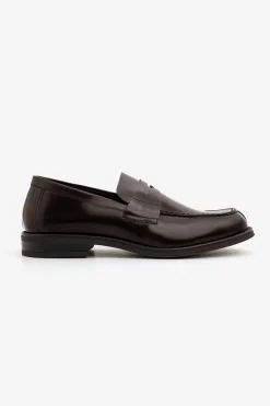 Dark brown college loafers