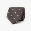 Dark brown floral design tie