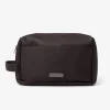 Dark brown Saffiano leatherette toiletry bag