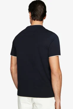 DNJ Blue lightweight cotton t-shirt