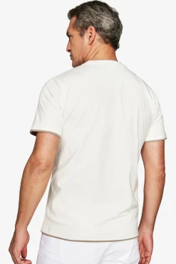 DNJ Cream lightweight cotton t-shirt