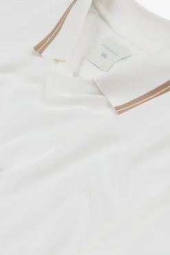DNJ cream piquet polo shirt