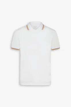 DNJ cream piquet polo shirt