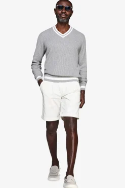 DNJ Gray V-neck sweater