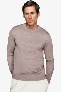 Dove gray basic crewneck jumper