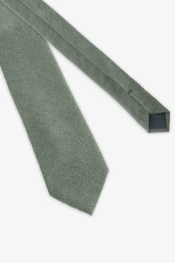 Green flannel effect tie