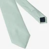Green geometric pattern jacquard tie