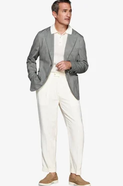 Green Herringbone jersey blazer