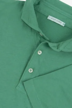 Green jersey polo shirt
