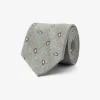 Green micro cashmere pattern tie