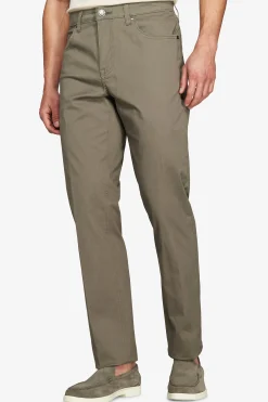 Green 5 pockets gabardine trousers