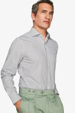 Green striped shirt
