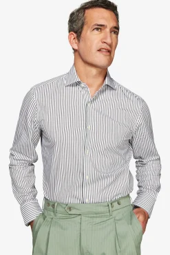 Green striped shirt