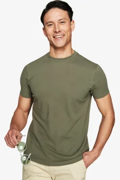 Green textured t-shirt