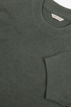 Green woven knit t-shirt