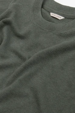 Green woven knit t-shirt