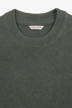 Green woven knit t-shirt
