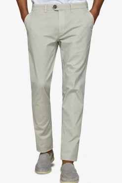 Ivory stretch cavalry chino trousers