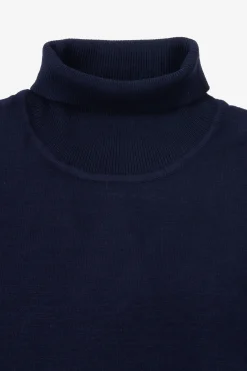 KIDS Blue basic knit turtleneck