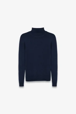 KIDS Blue basic knit turtleneck