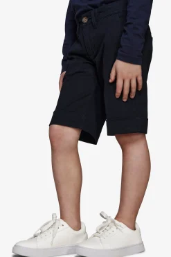 KIDS Blue cotton basic chino bermuda shorts