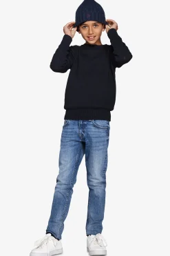 KIDS Blue crewneck shaved knit sweater
