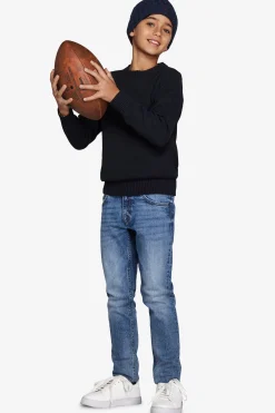 KIDS Blue crewneck shaved knit sweater