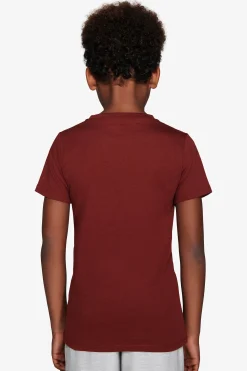 KIDS Burgundy basic t-shirt with pocket