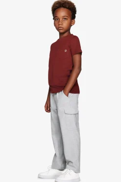 KIDS Burgundy basic t-shirt with pocket