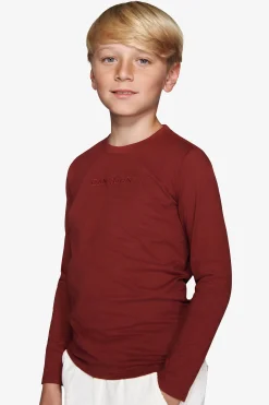KIDS Burgundy embroidered t-shirt
