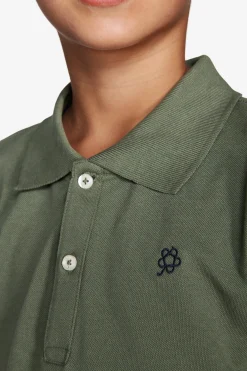 KIDS Green embroidered polo