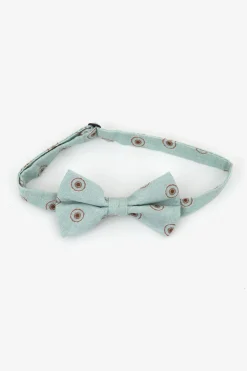 KIDS Green pattern bow tie