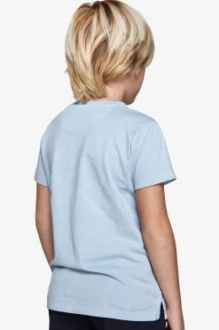 KIDS Light blue basic embroidered t-shirt
