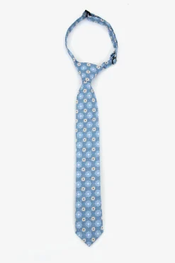 KIDS Light blue floral tie