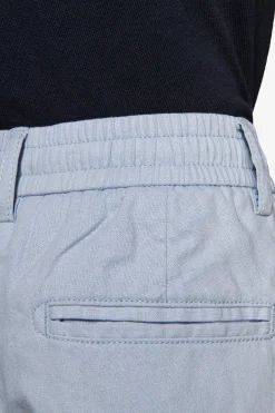 KIDS Light blue linen blend drawstring pants