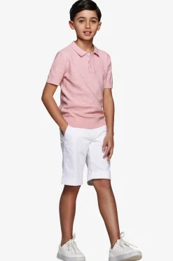 KIDS Pink piqué knit polo