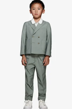 KIDS Sage double-breasted twill blazer