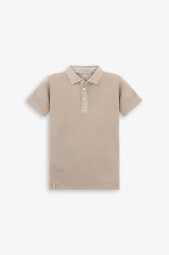 KIDS Taupe piqué polo shirt