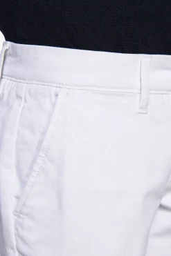 KIDS White cotton basic chino bermuda shorts