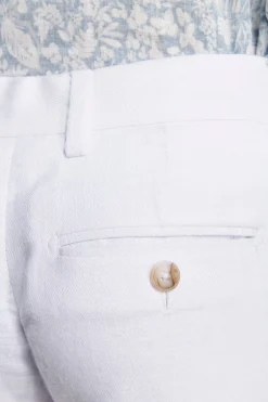 KIDS White linen blend trousers