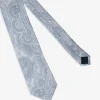 Light blue cashmere macro pattern tie