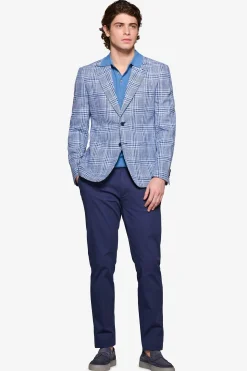 Light blue check blazer