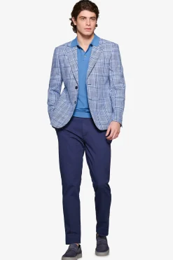 Light blue check blazer