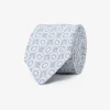 Light blue circle pattern jacquard tie